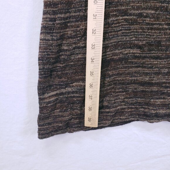 Ruby Rox Women Brown Marl Striped Cowl Neck Sleeveless Mid Dress Size M - Picture 6 of 16